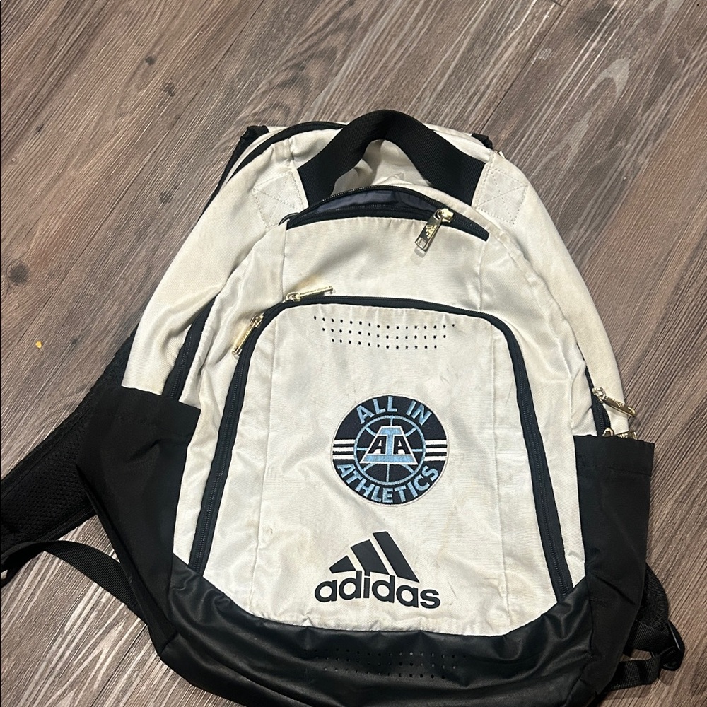 Adidas Cream and Black Men's Backpack